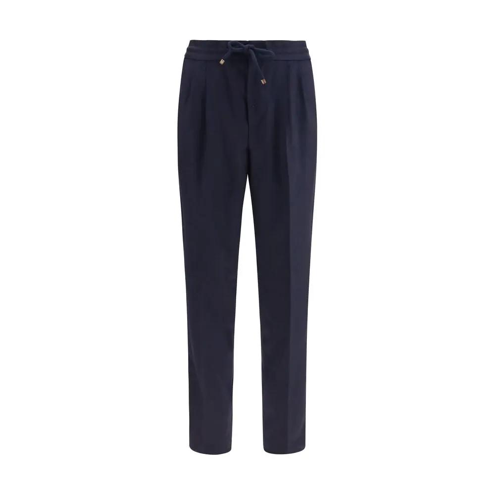 Brunello Cucinelli Sample Sale | Brunello Cucinelli Blue Wool Oves Aries Casual Pants - | Designer outlet