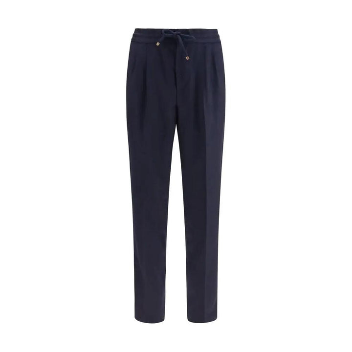 Brunello Cucinelli Sample Sale | Brunello Cucinelli Blue Wool Oves Aries Casual Pants - | Designer outlet