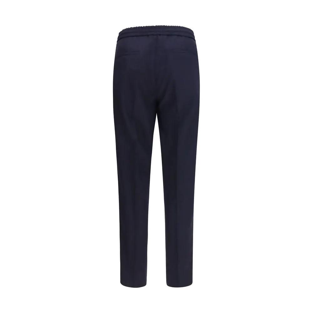 Brunello Cucinelli Sample Sale | Brunello Cucinelli Blue Wool Oves Aries Casual Pants - | Designer outlet