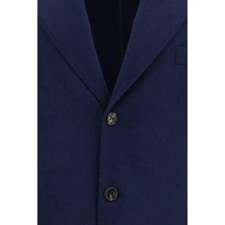 Brunello Cucinelli Sample Sale | Brunello Cucinelli Blue Cashmere Full-Length Jacket - | Designer outlet