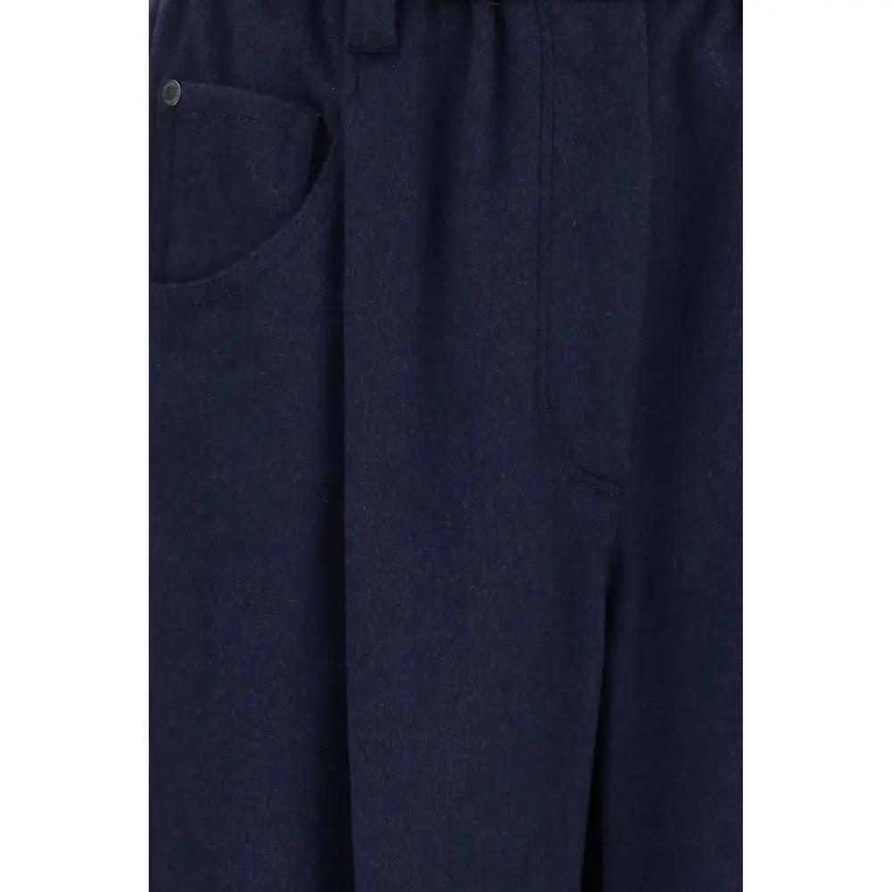 Brunello Cucinelli Sample Sale | Brunello Cucinelli Blue Wool Oves Aries Pants - | Designer outlet