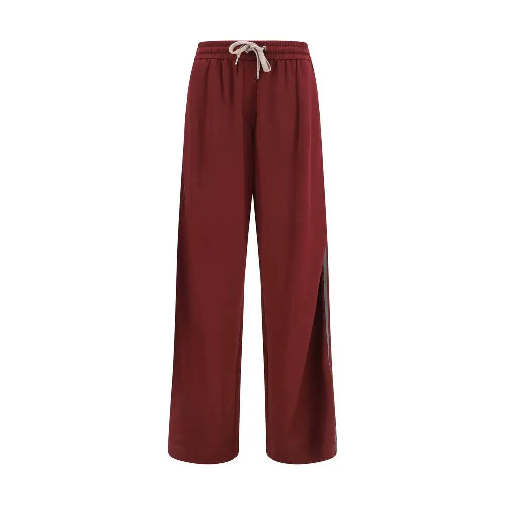 Brunello Cucinelli Sample Sale | Brunello Cucinelli Bordeaux Cotton Athletic Pants - | Designer outlet