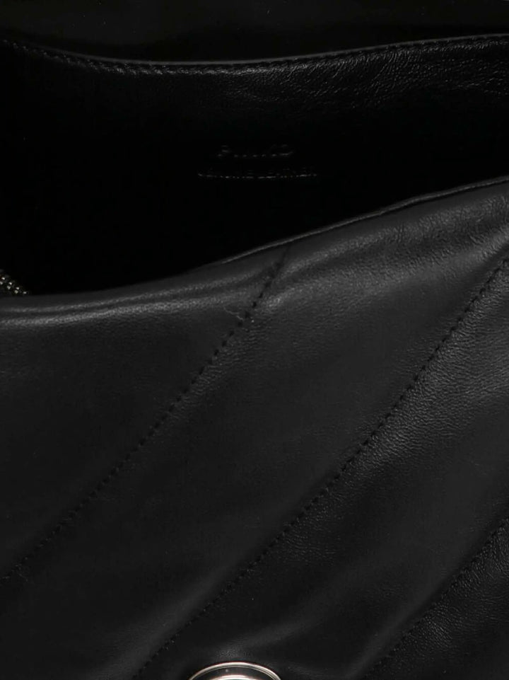 PINKO Black Lamb Leather Crossbody Bag
