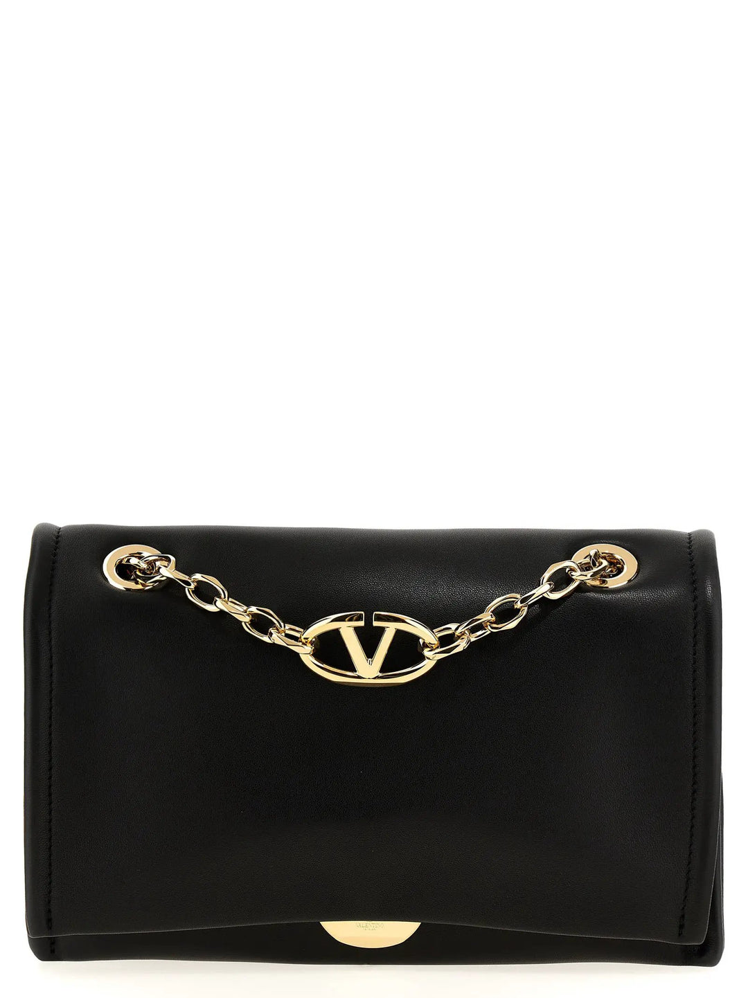 Valentino Garavani Black Lamb Leather Shoulder Bag