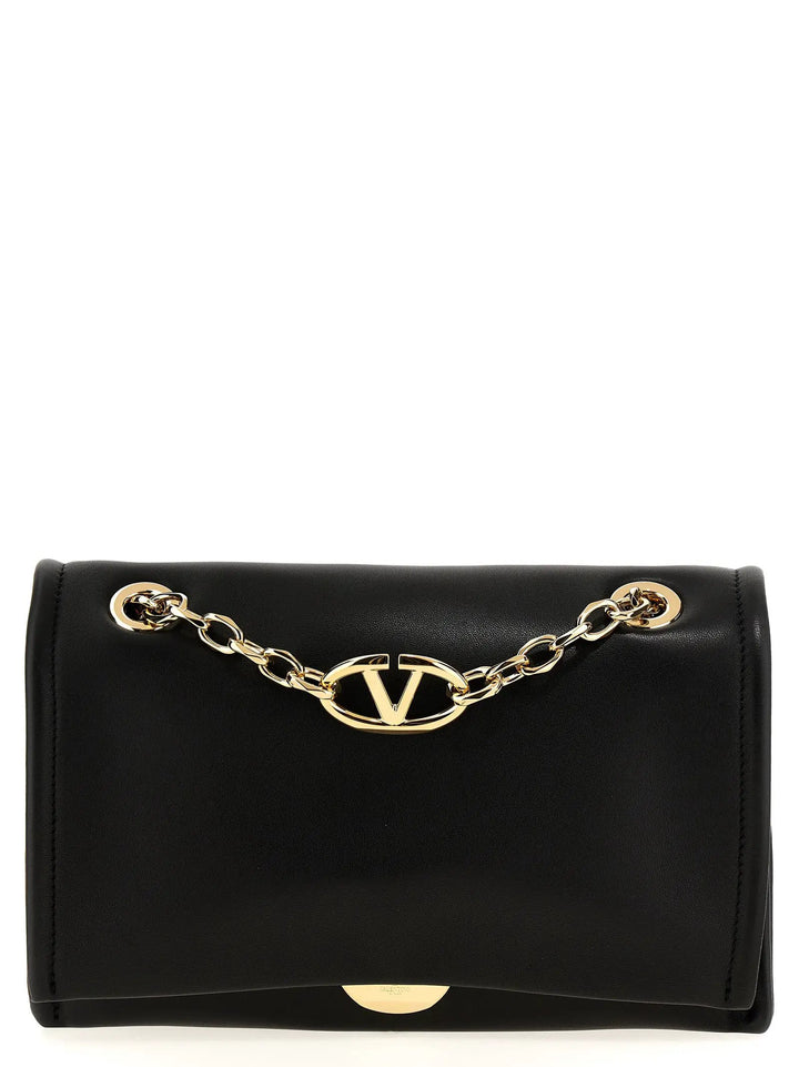 Valentino Garavani Black Lamb Leather Shoulder Bag