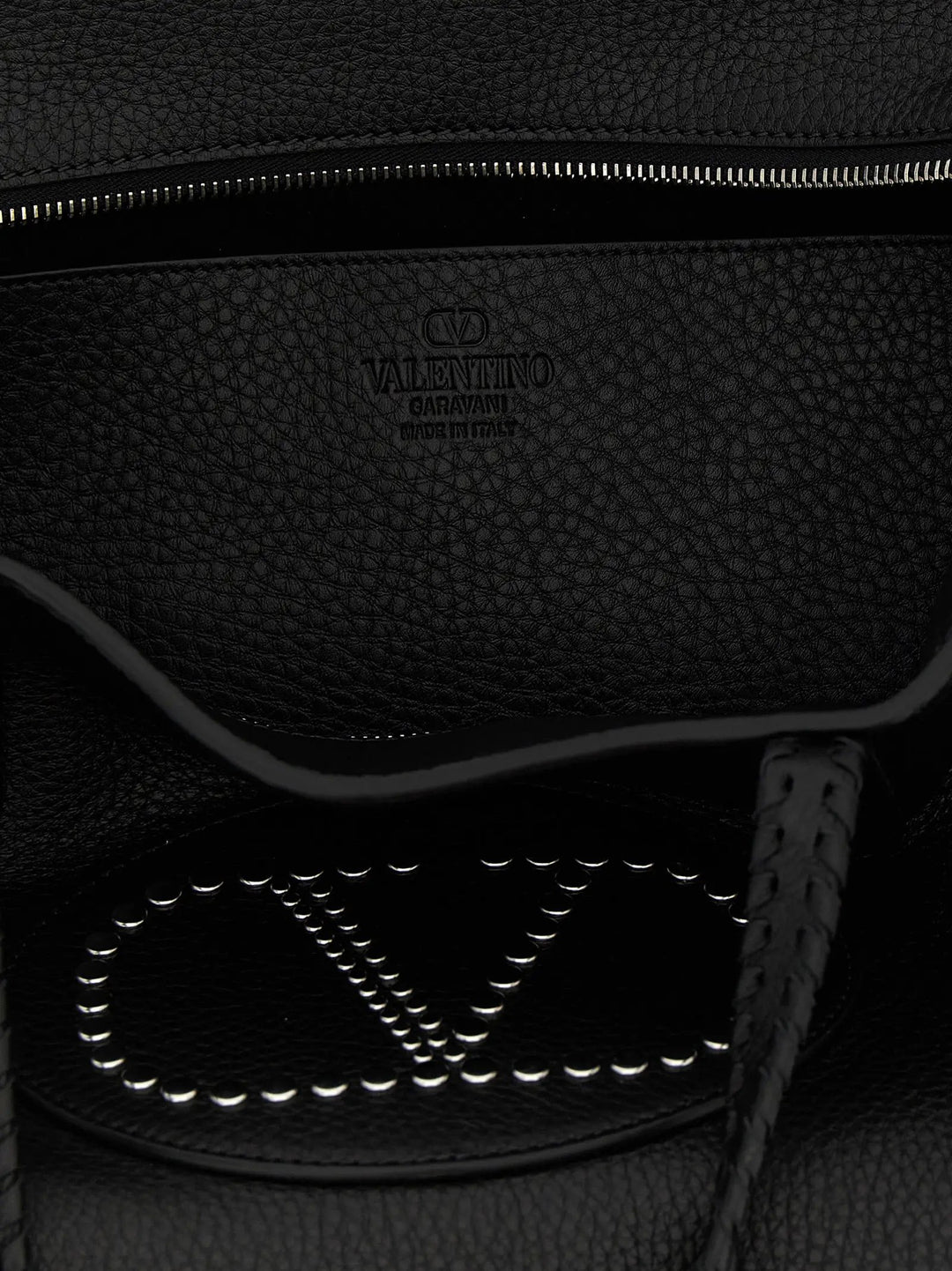 Valentino Garavani Black Calfskin Tote Bag