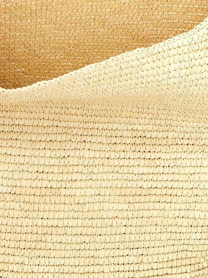 Maison Michel Brown Raffia Shoulder Bag