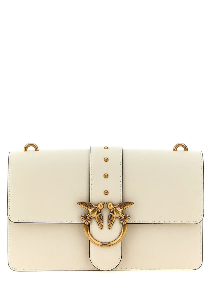 PINKO White Goatskin Crossbody Bag