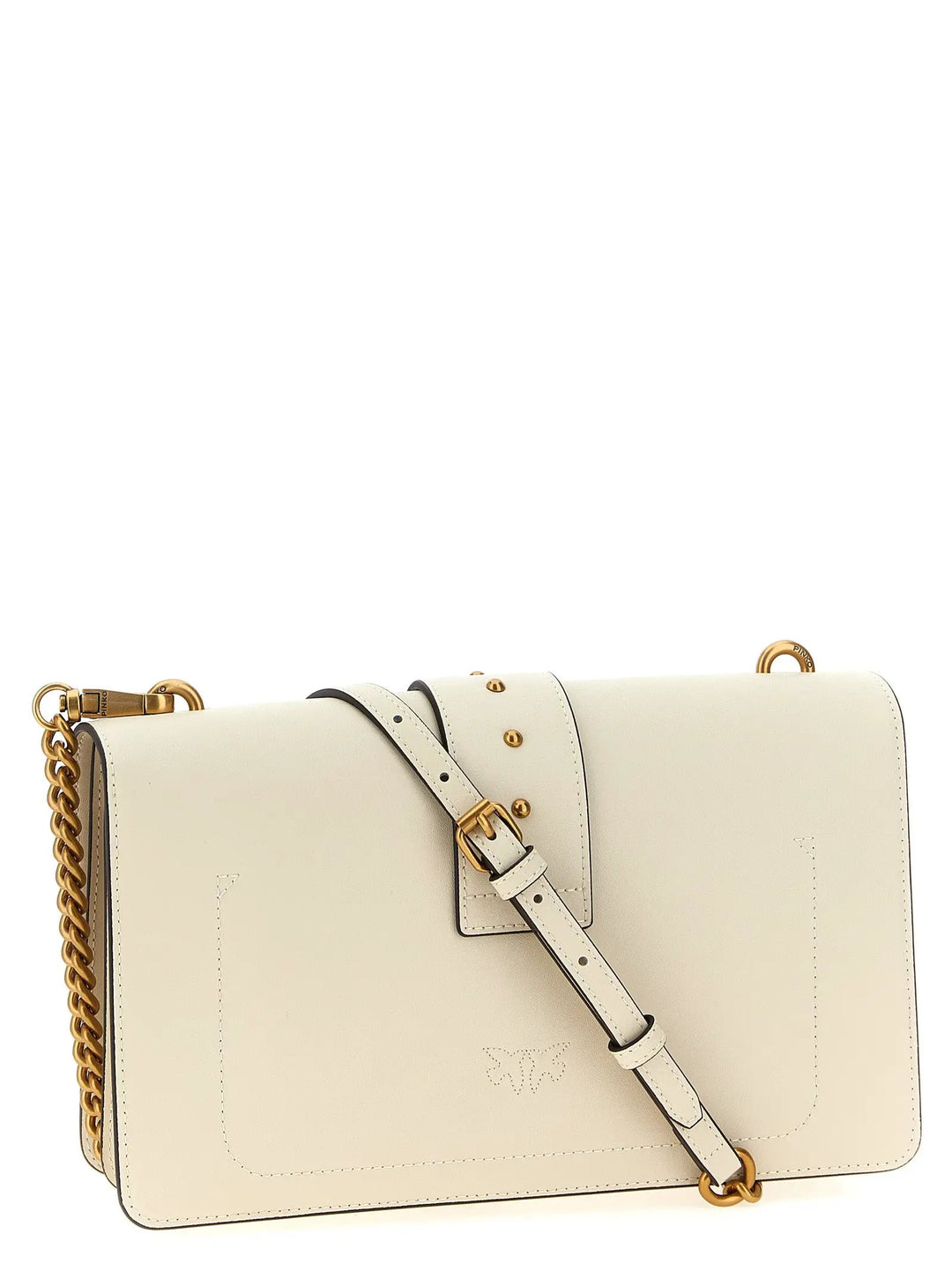 PINKO White Goatskin Crossbody Bag
