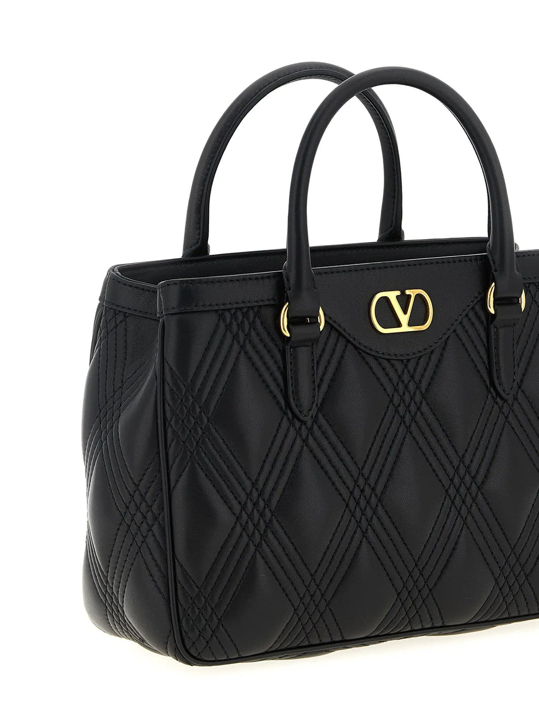 Valentino Garavani Black Lamb Leather Handbag
