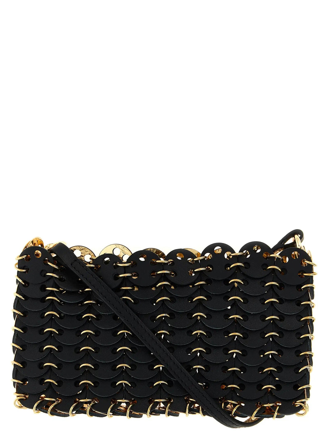 Paco Rabanne Black Calfskin Crossbody Bag