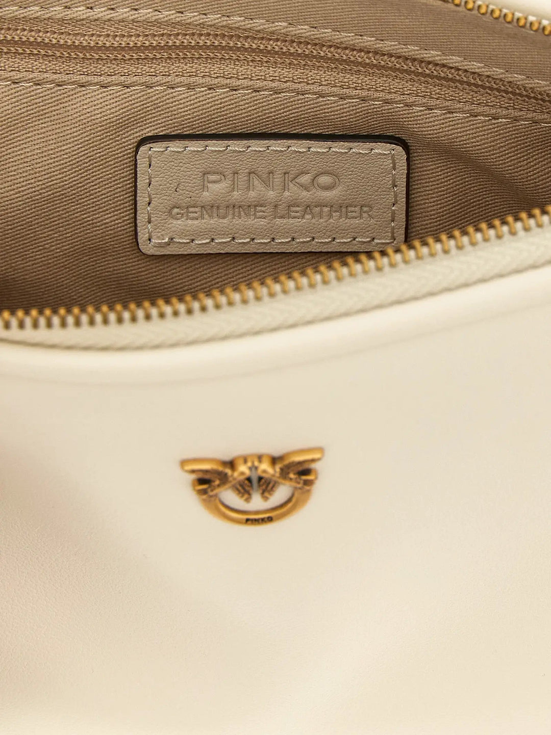 PINKO White Goatskin Crossbody Bag