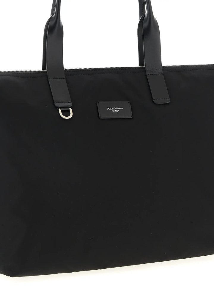 Dolce &amp; Gabbana Black Polyamide Tote Bag