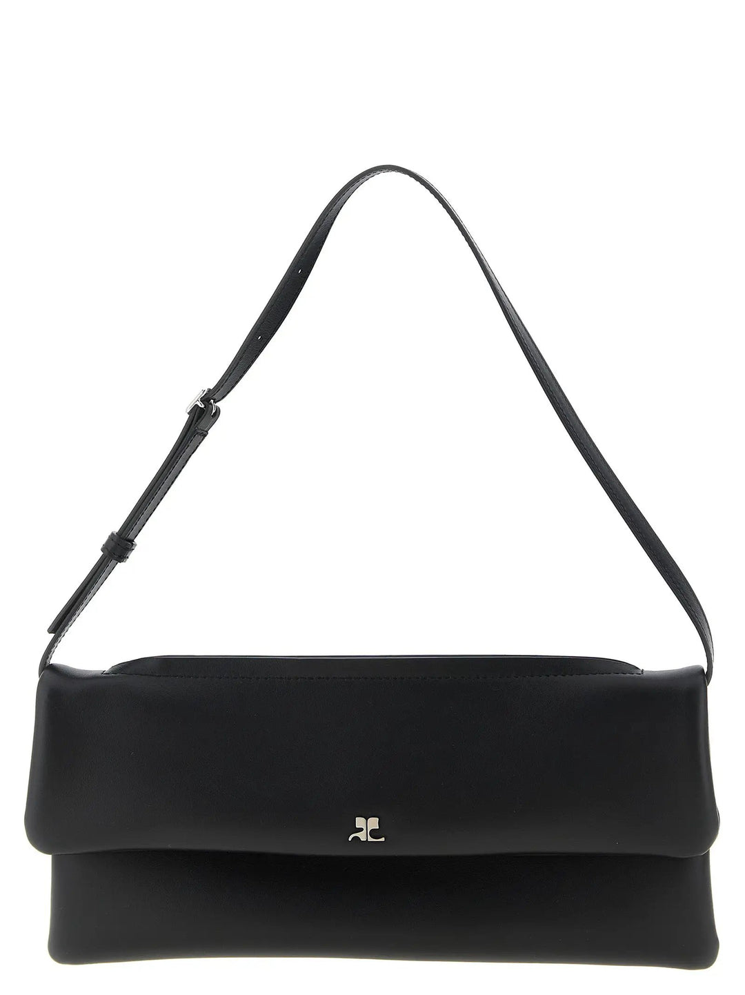 Courrèges Black Cowhide Clutch Bag