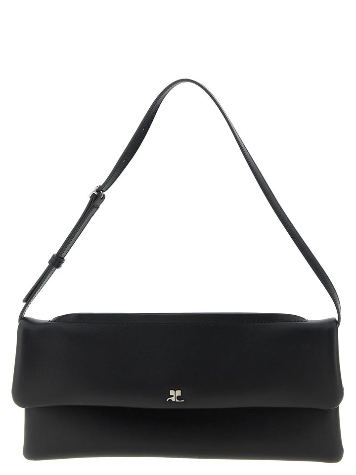 Courrèges Black Cowhide Clutch Bag