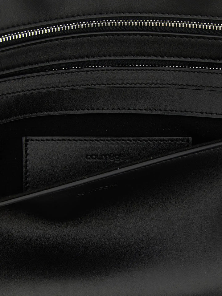 Courrèges Black Cowhide Clutch Bag