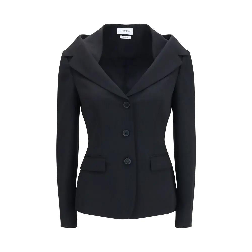 Alexander McQueen Sample Sale | Alexander McQueen Black Wool Oves Aries Full-Length Jacket - | Designer outlet