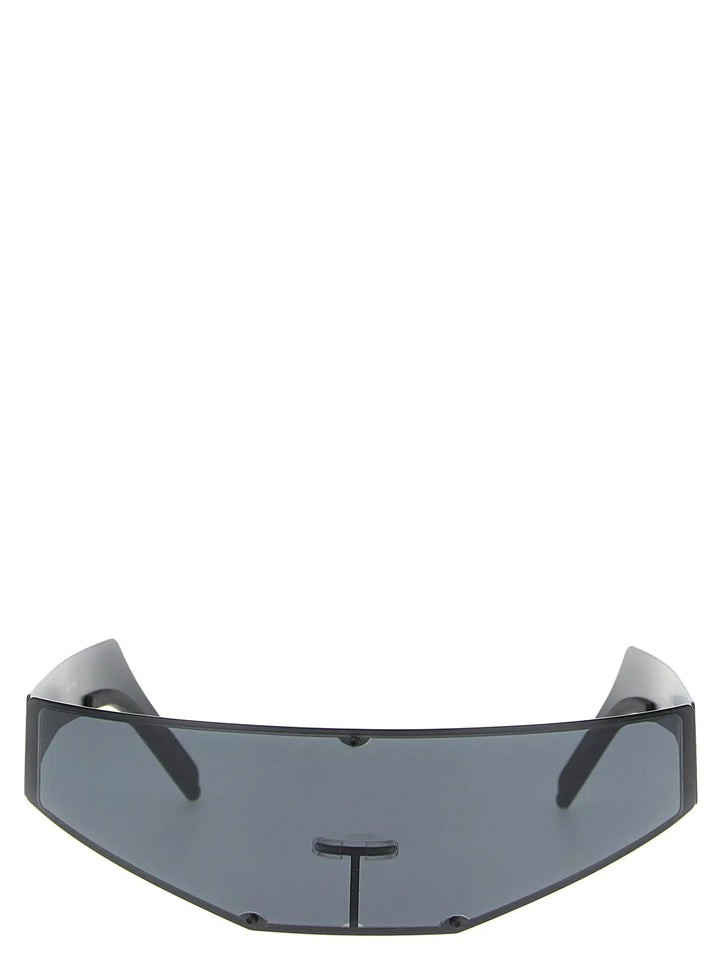 Rick Owens Black Stainless Steel Sunglasses