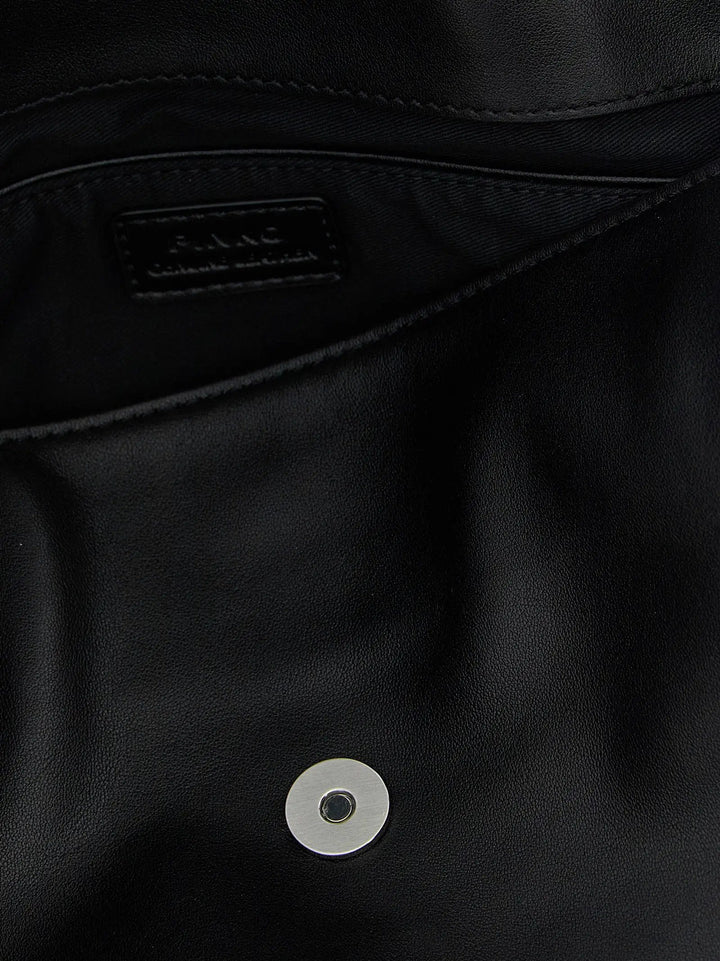 PINKO Black Goatskin Shoulder Bag