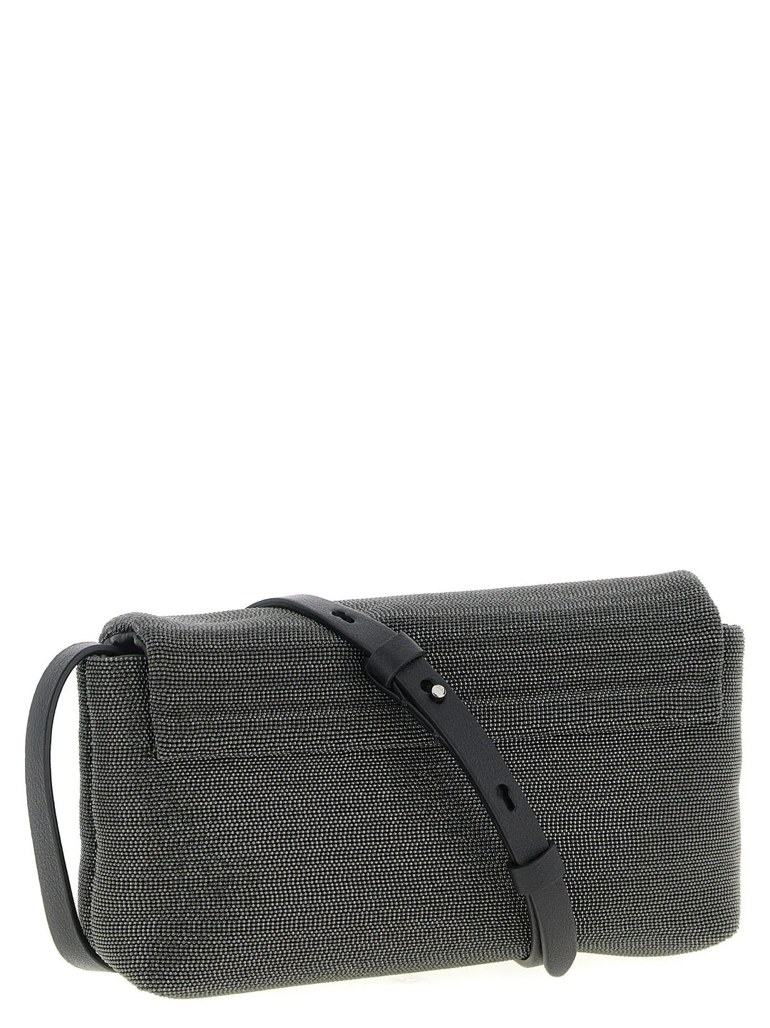 Brunello Cucinelli Black Leather Clutch Bag