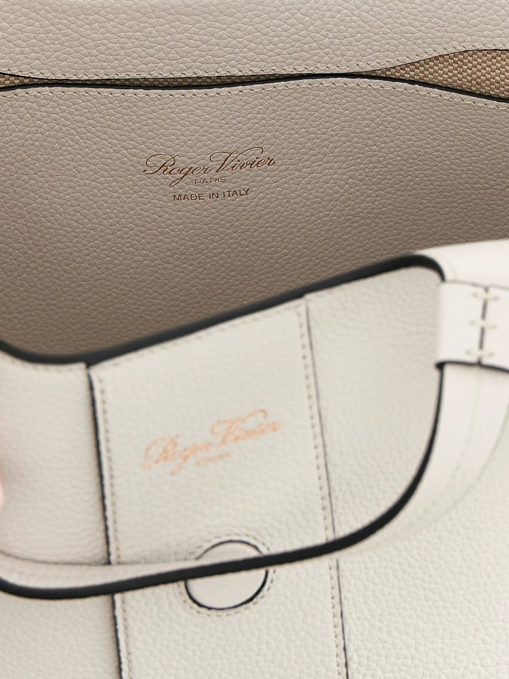 Roger Vivier Gray Calfskin Tote Bag