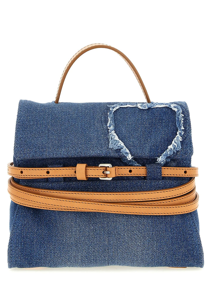 Moschino Blue Cotton Handbag