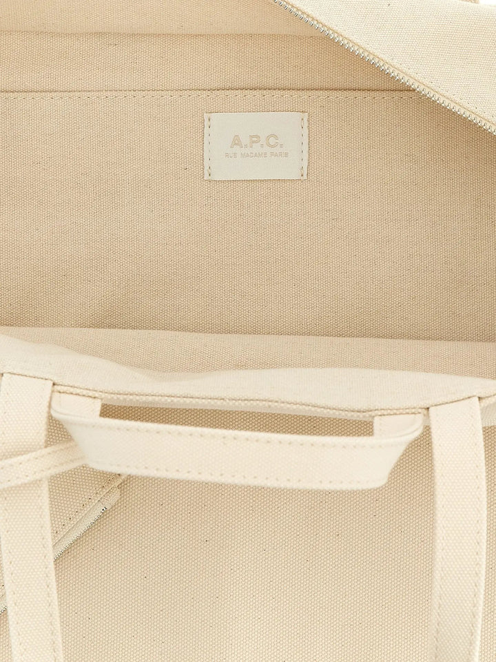 A.P.C. Beige Cotton Tote Bag