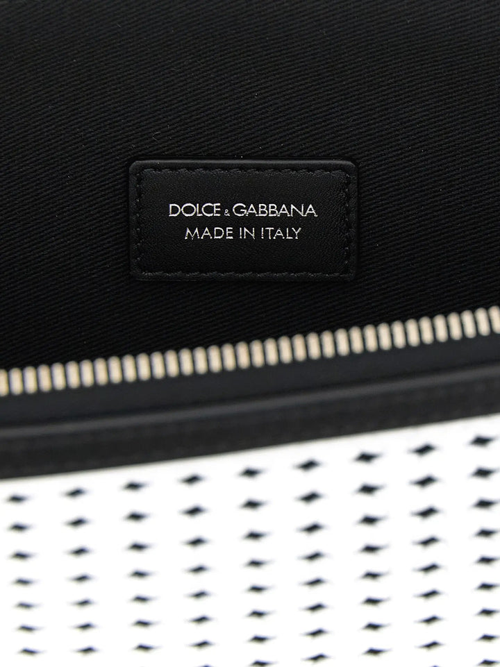 Dolce &amp; Gabbana Bicolor Calfskin Clutch Bag