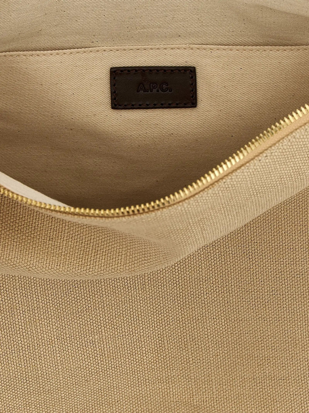 A.P.C. Beige Cotton Shoulder Bag