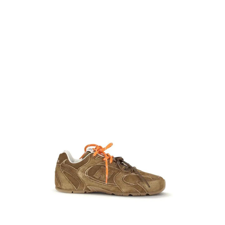 Miu Miu Sample Sale | Miu Miu Brown Calf Leather Bos Taurus Athletic Sneakers - | Designer outlet