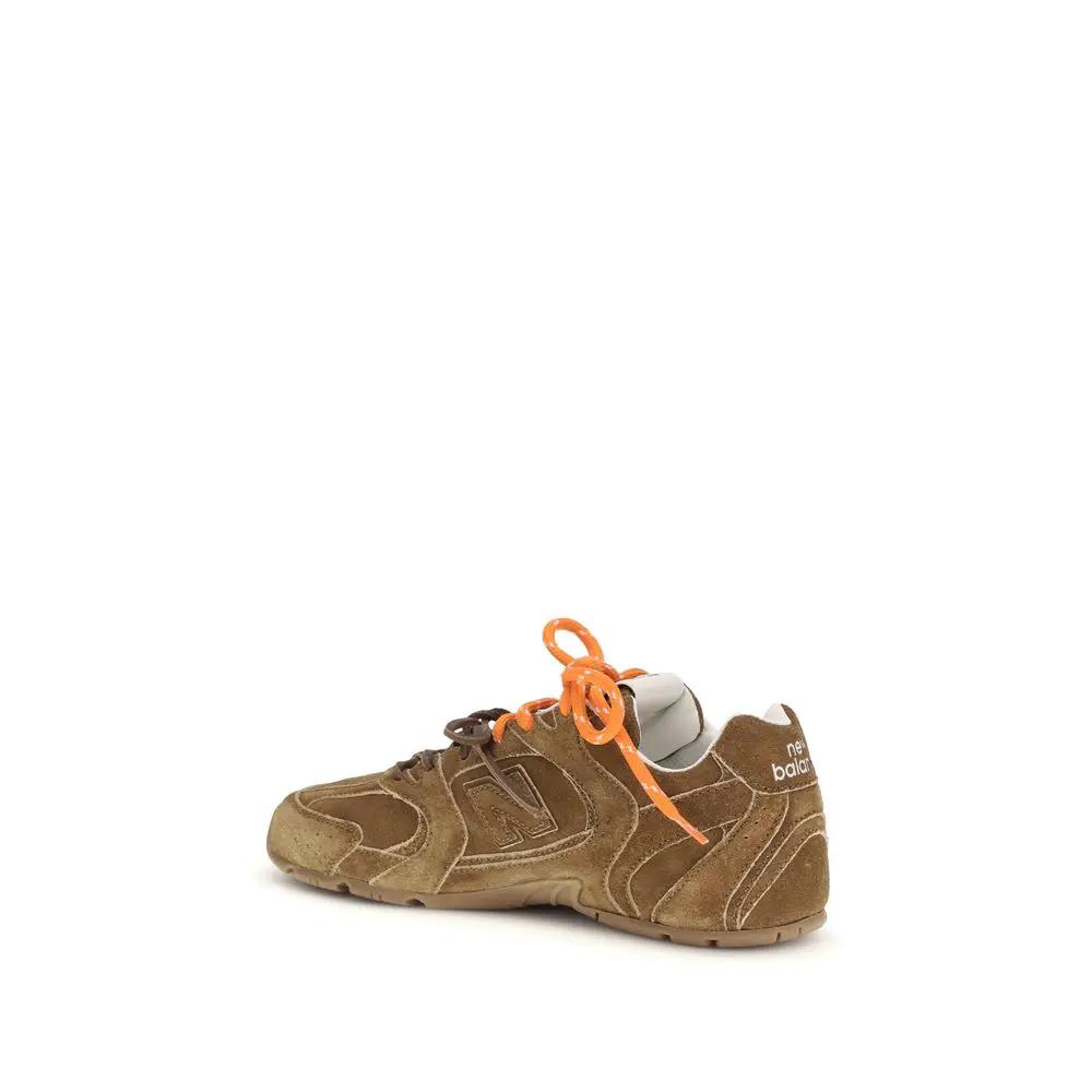 Miu Miu Sample Sale | Miu Miu Brown Calf Leather Bos Taurus Athletic Sneakers - | Designer outlet