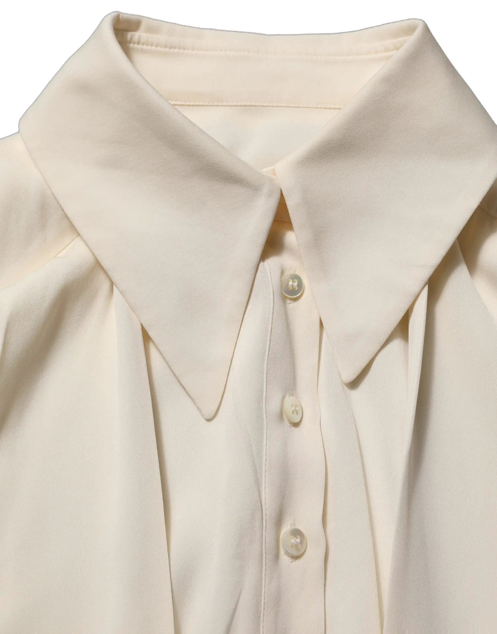 Dolce & Gabbana Sample Sale | Dolce & Gabbana Off White Ascot Collar Long Sleeves Blouse Top - | Designer outlet