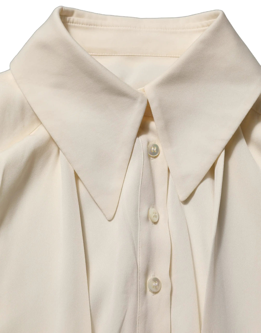 Dolce &amp; Gabbana Sample Sale | Dolce &amp; Gabbana Off White Ascot Collar Long Sleeves Blouse Top - | Designer outlet