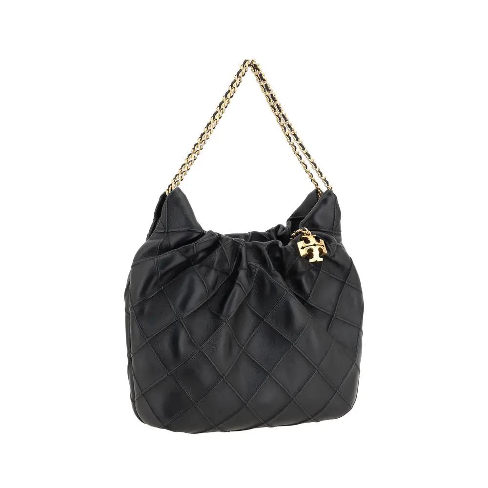 Tory Burch Sample Sale | Tory Burch Black Calf Leather Bos Taurus Handbag - | Designer outlet