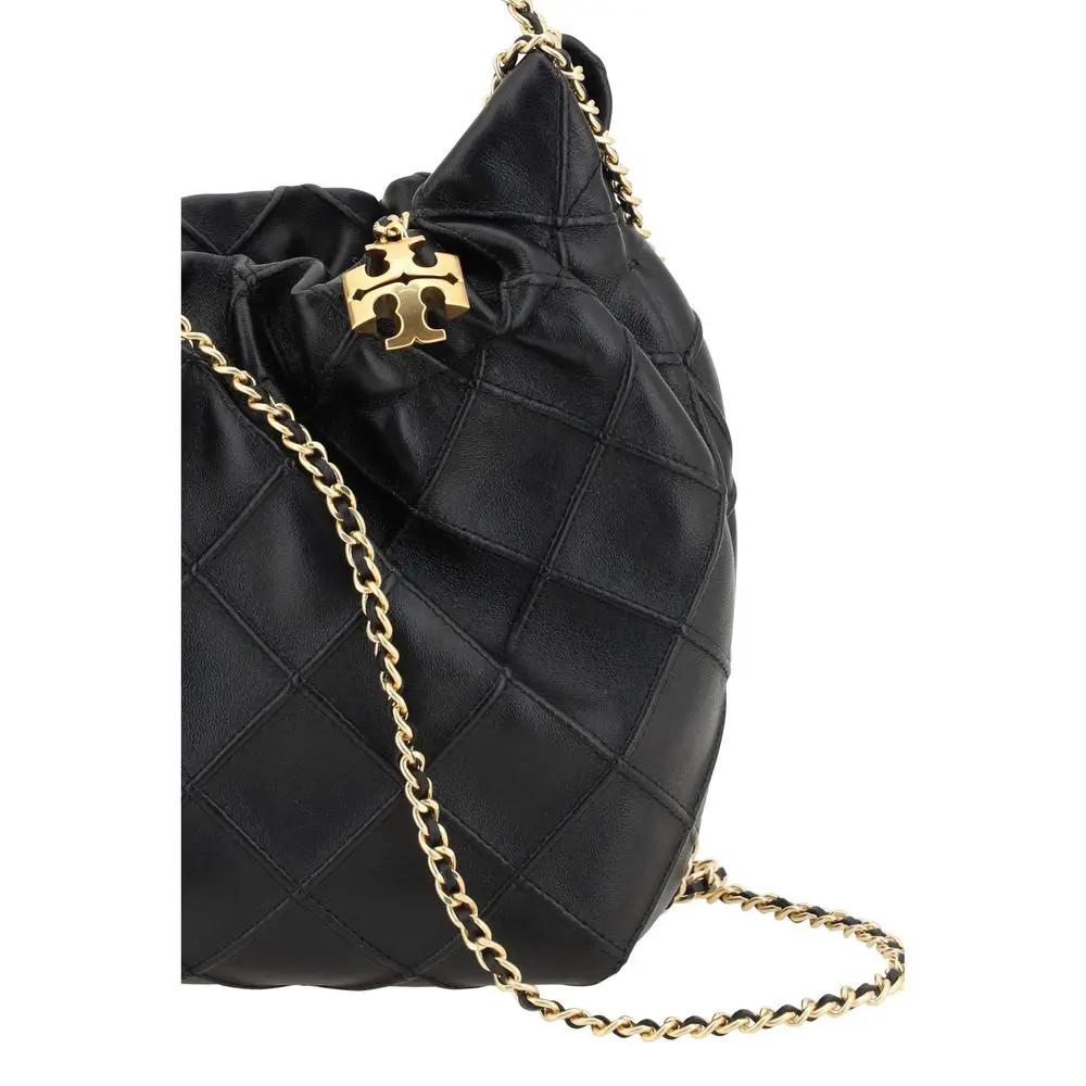 Tory Burch Sample Sale | Tory Burch Black Calf Leather Bos Taurus Handbag - | Designer outlet