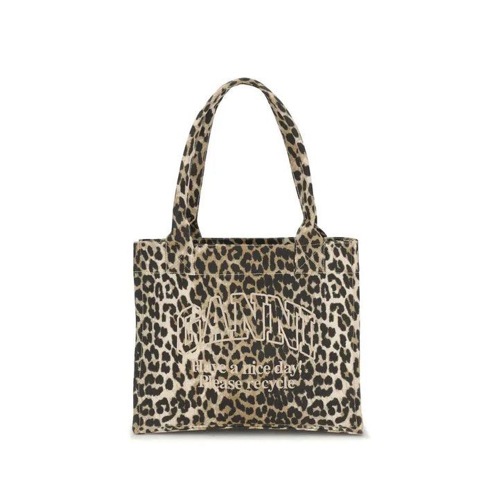 Ganni Sample Sale | Ganni Brown Recycled Cotton Shoulder Bag - | Designer outlet