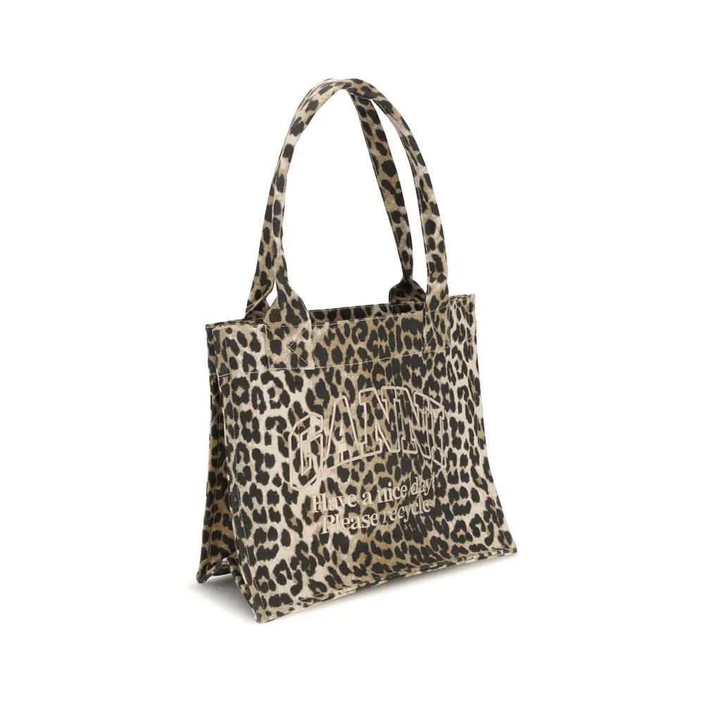 Ganni Sample Sale | Ganni Brown Recycled Cotton Shoulder Bag - | Designer outlet