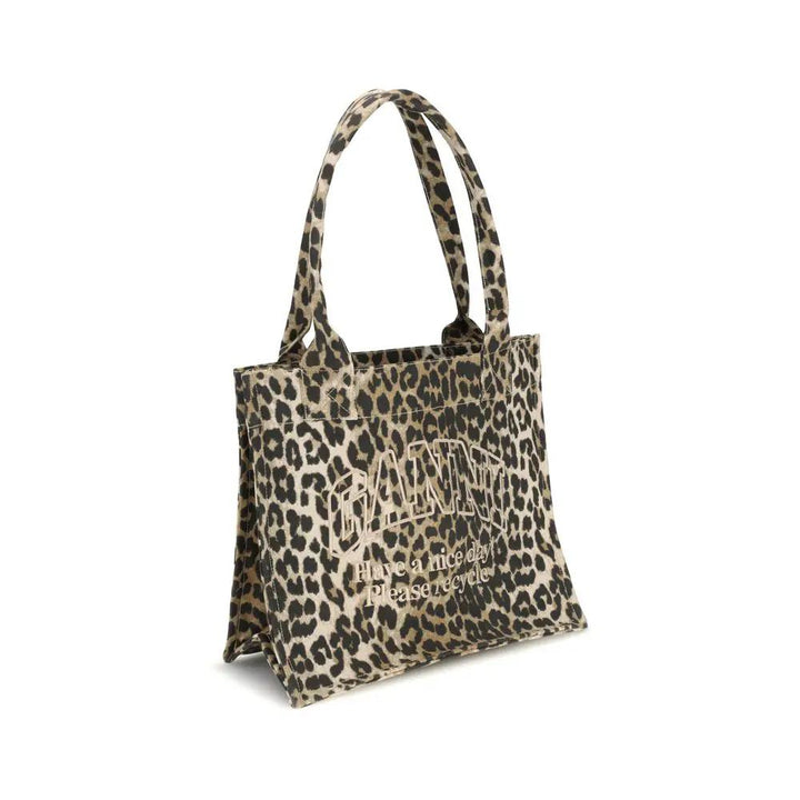 Ganni Sample Sale | Ganni Brown Recycled Cotton Shoulder Bag - | Designer outlet