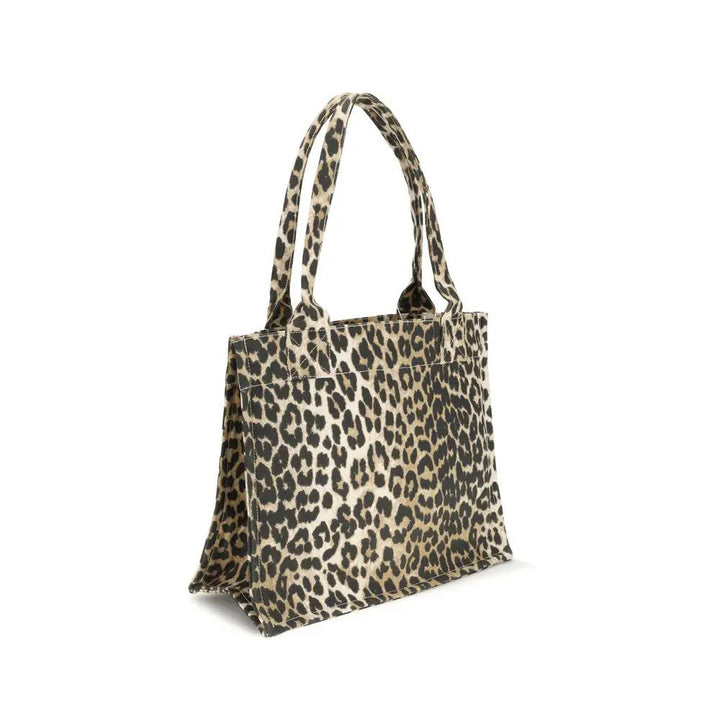 Ganni Sample Sale | Ganni Brown Recycled Cotton Shoulder Bag - | Designer outlet