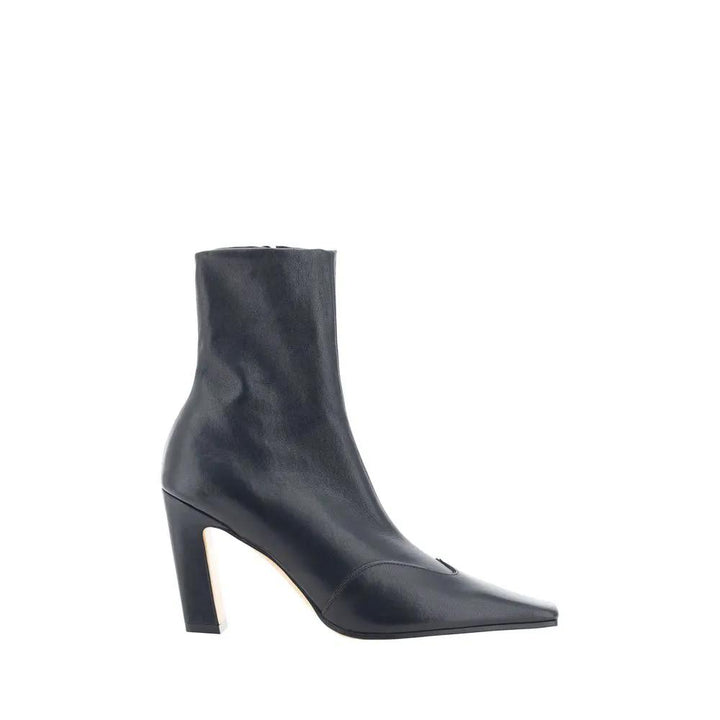 Khaite Sample Sale | Khaite Black Calf Leather Bos Taurus Ankle Boots - | Designer outlet