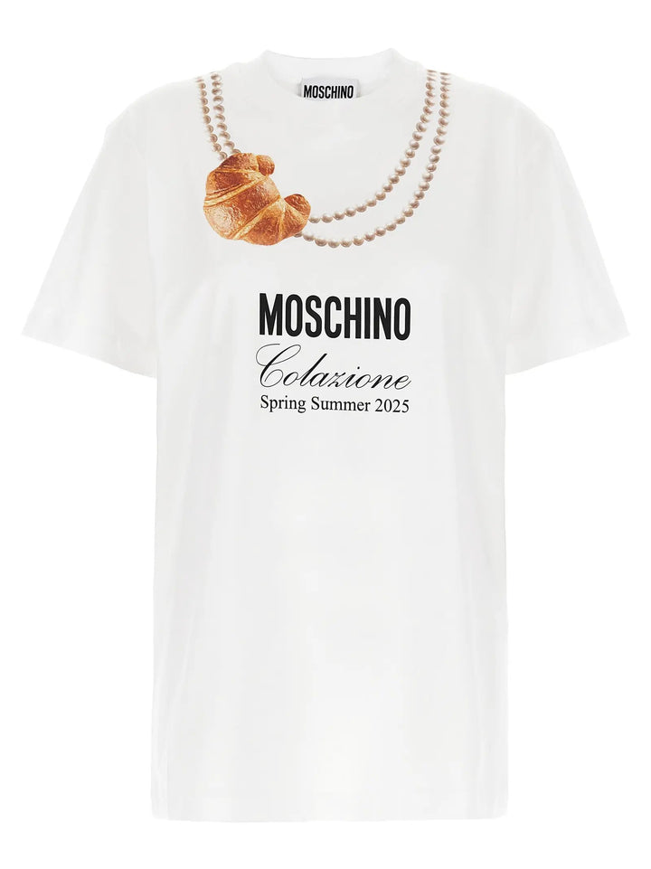Moschino Sample Sale | Moschino White Cotton T-Shirt - | Designer outlet