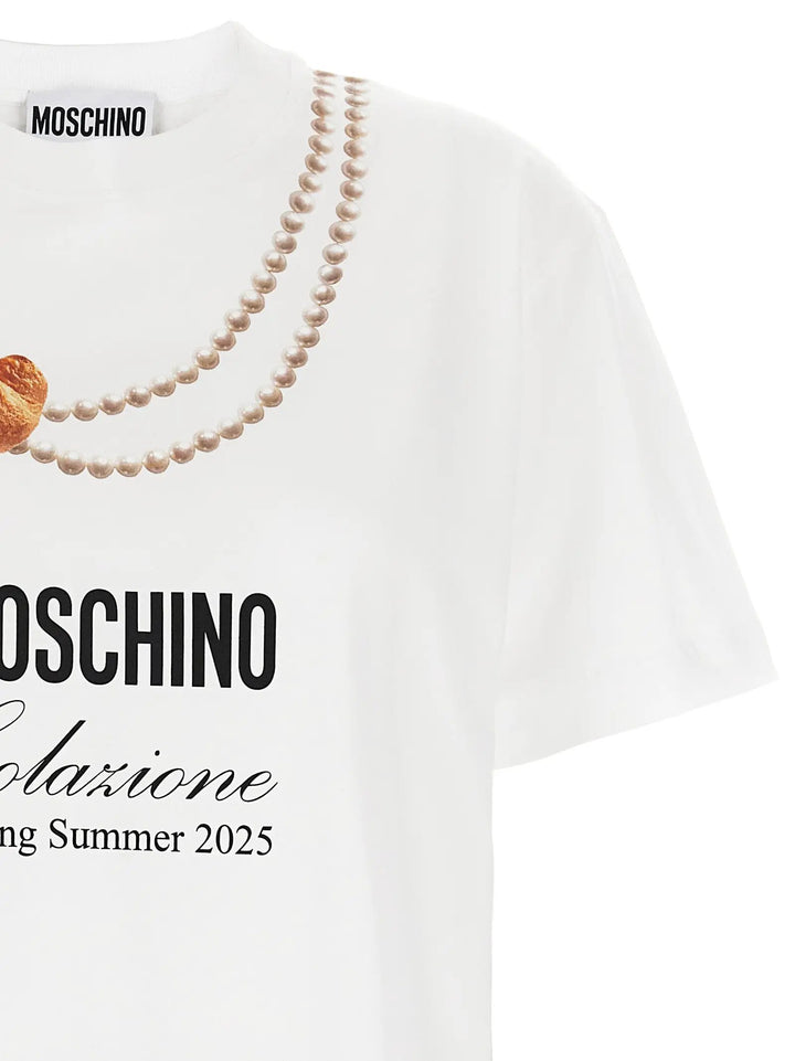 Moschino Sample Sale | Moschino White Cotton T-Shirt - | Designer outlet