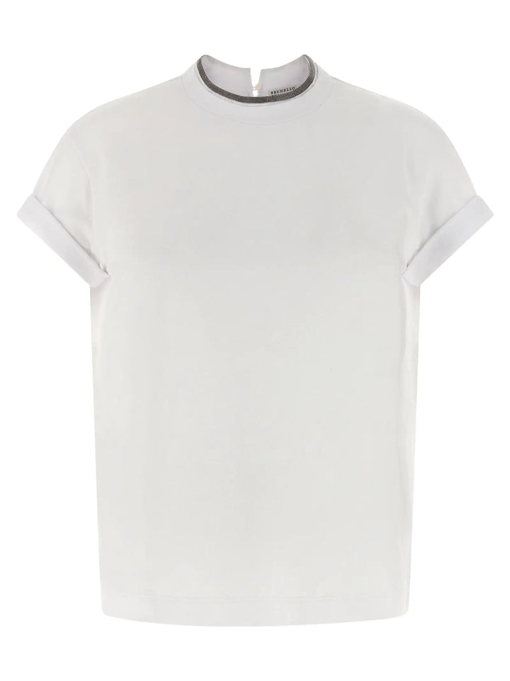 Brunello Cucinelli White Cotton T-Shirt