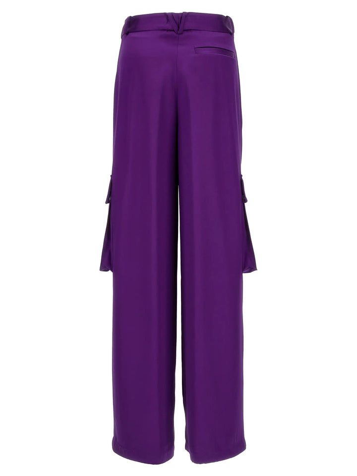 Versace Purple Viscose Cargo Pants