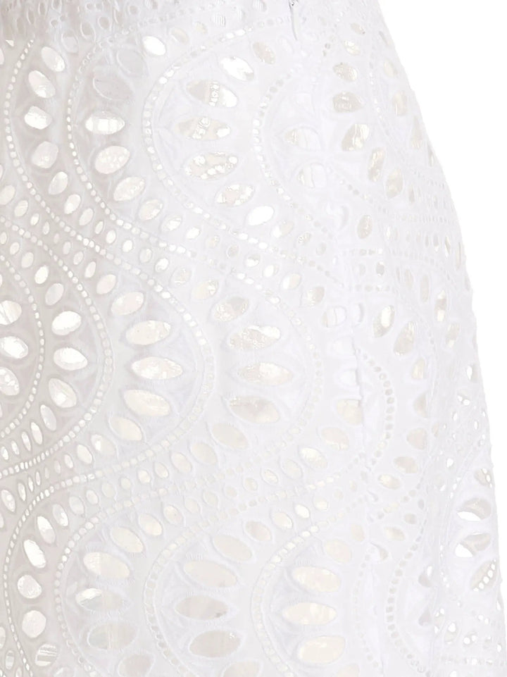 Giambattista Valli White Cotton Mini Skirt