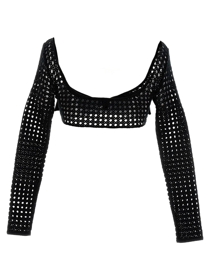 Giambattista Valli Black Polyester Long Sleeve T-Shirt