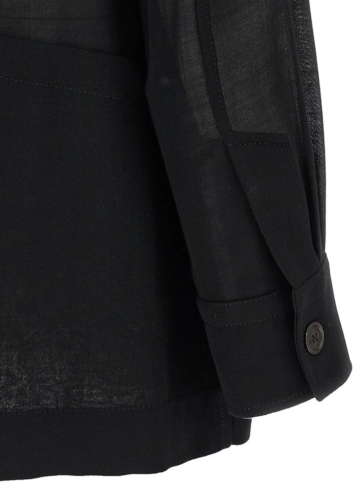 Ferragamo Black Virgin Wool Blouse
