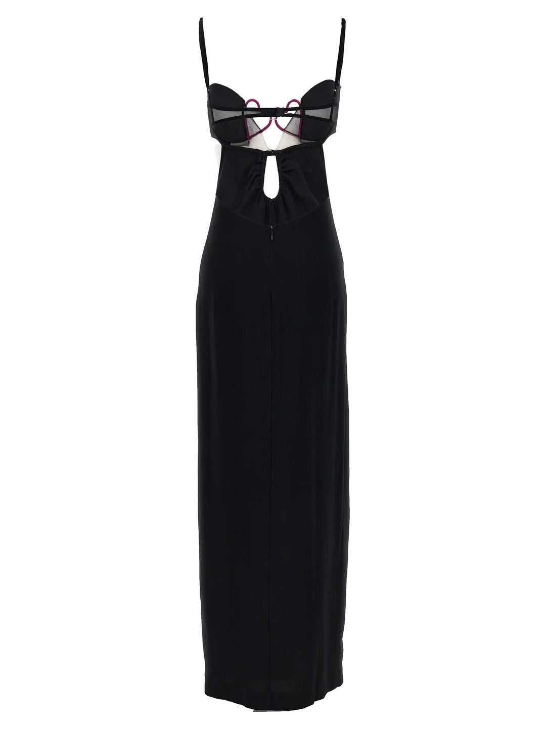 Nensi Dojaka Black Viscose Long Dress