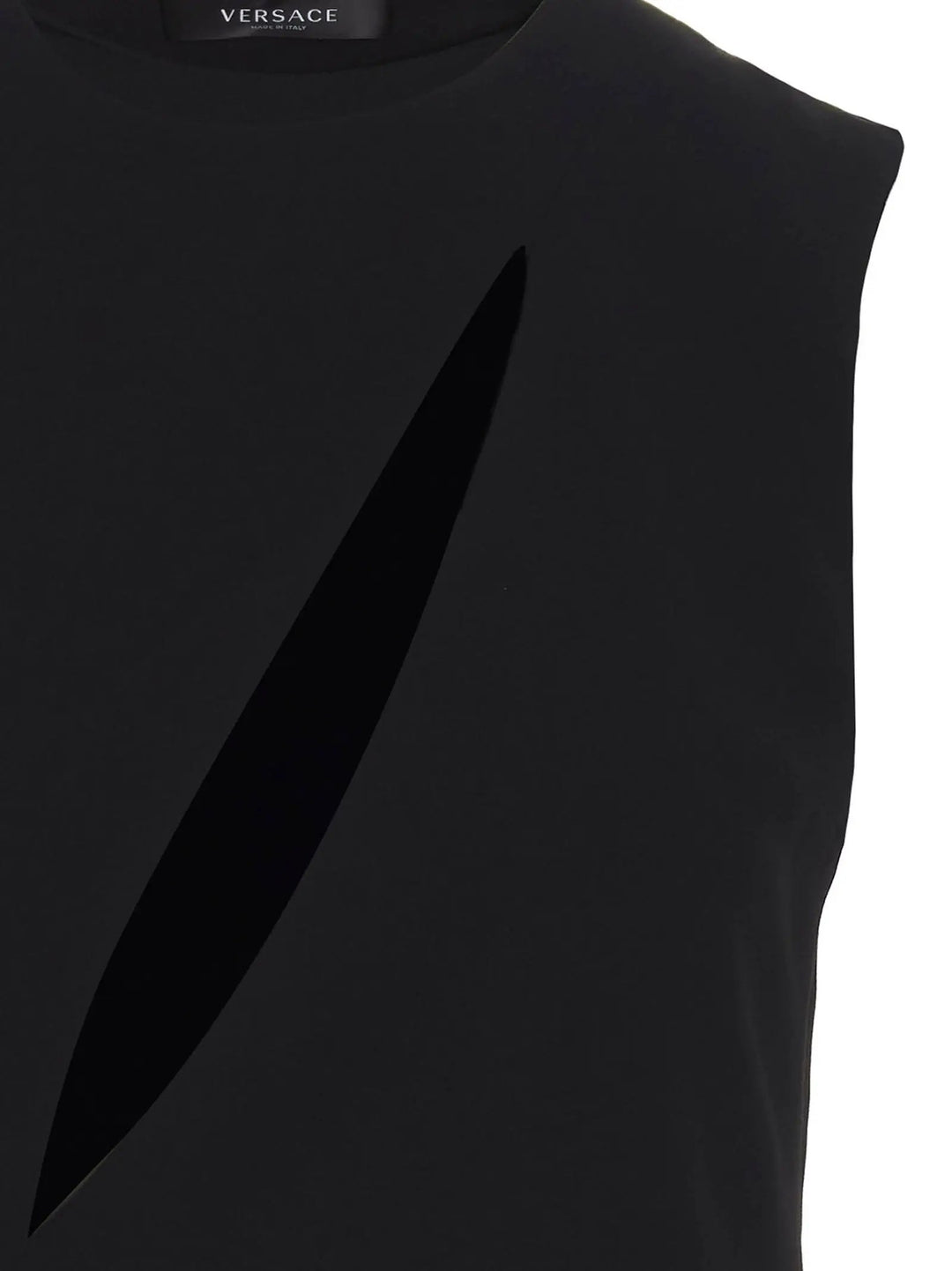 Versace Black Acetate Midi Dress