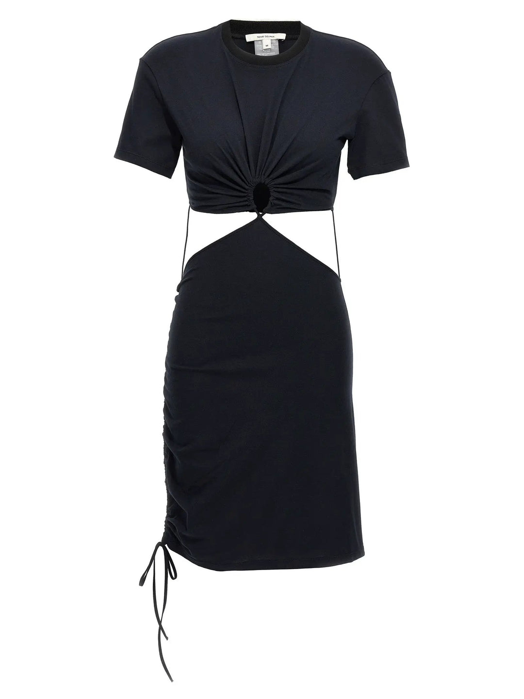Nensi Dojaka Black Cotton Midi Dress